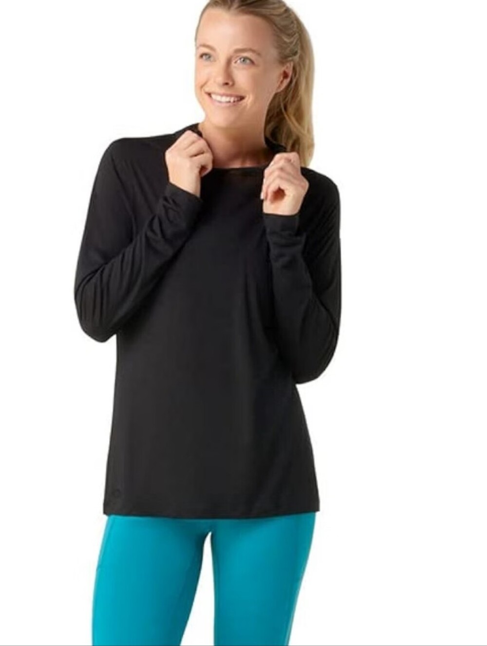 Smartwool Women's Turquoise Hooded Long Sleeve